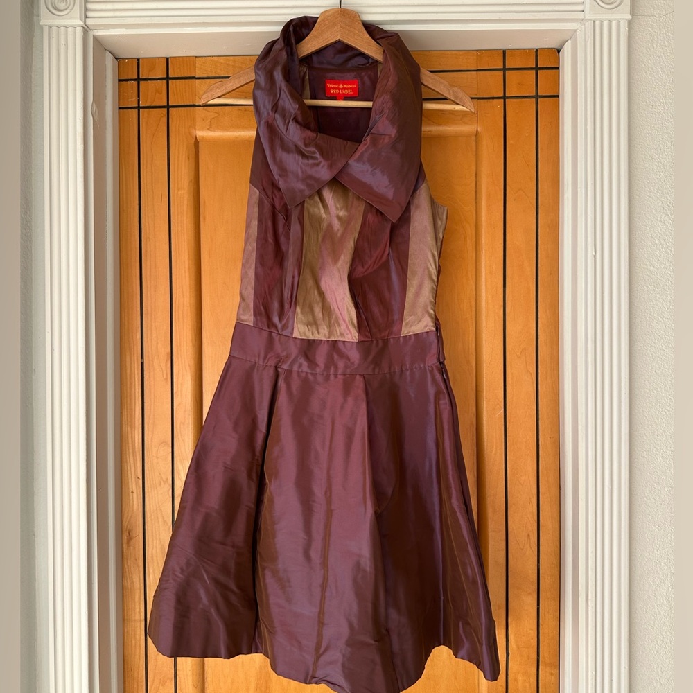 Vivienne Westwood red label shapable collar taffeta dress